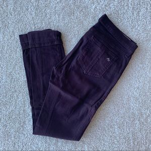 RAG & BONE Mid Rise Skinny Jeans in Wine